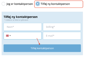 tilfoej kontaktperson